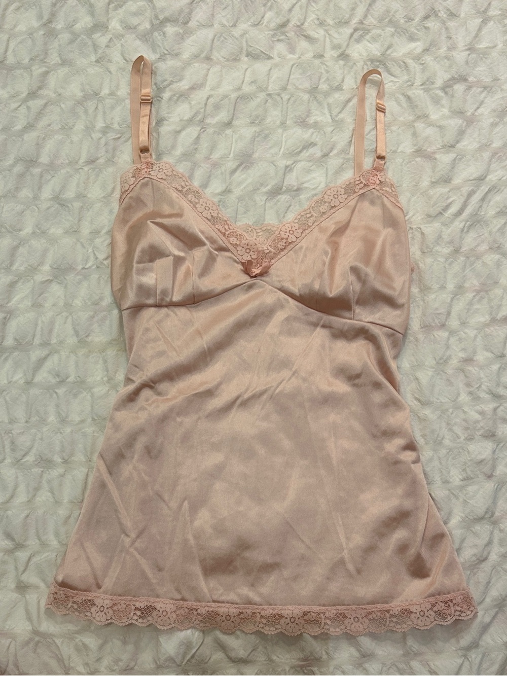 Women's Lace-Trim Satin Camisole - Blush Pink